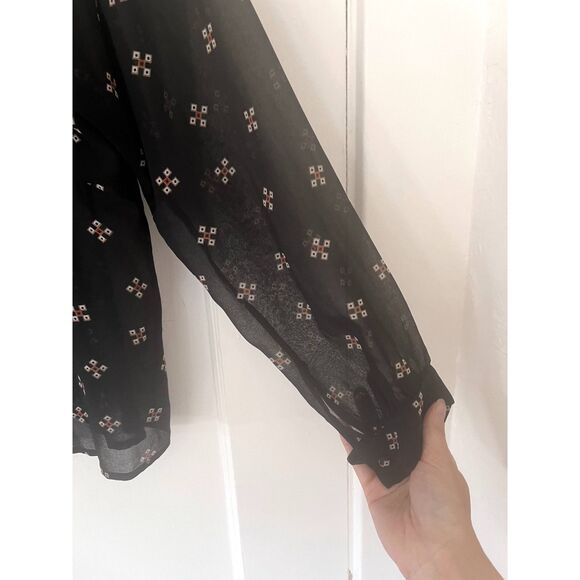 Womens Maje Leona Foulard Print Blouse Semi Sheer Boho Top US Small (1) - Picture 7 of 10